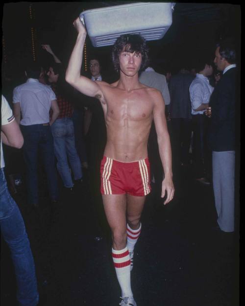 Busboy, Studio 54, March 1979. Photo from the Associated Press. #lgbthistory #lgbtherstory #gay #bi 