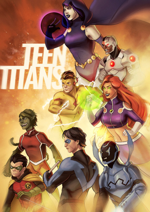 gloryaart:Teen titans little fanart using my comic style I didn’t use for years. Well, at leas