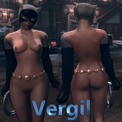 hentai-fever:                                               Nude Mods:                                      Batman Arkham City Comes with: Nude Costume for Animated Catwoman Transparent (Nude) suit for Catwoman’s