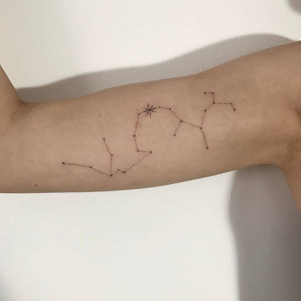 Fuck Yeah, Stick n' Poke! — The Orion constellation because Betelgeuse is  my...