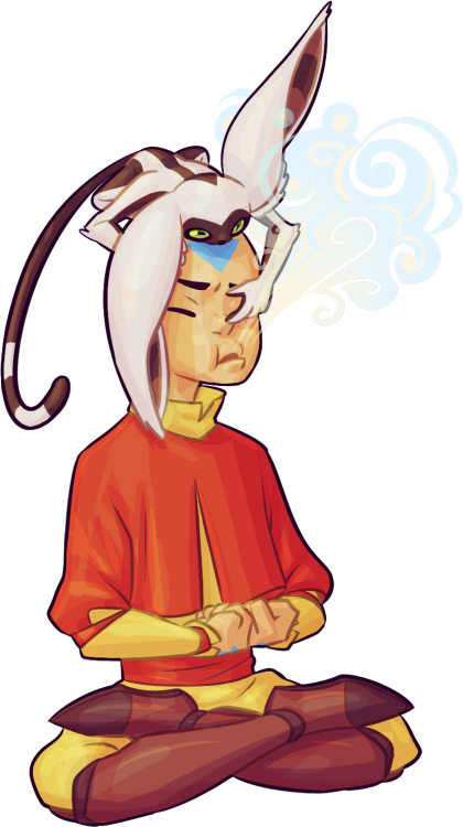 pancakemolybdenum:  hes trying to meditate on Serious Avatar Stuff but momo thinks there are more im