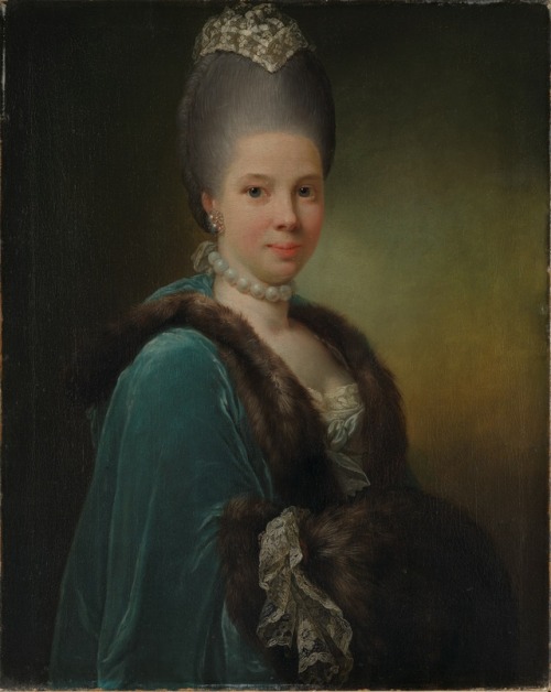 Christine Bodilla Birgitte von Munthe af Morgenstierne by Jens Juel, 1772.