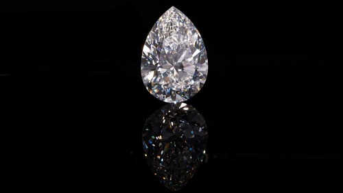  “The Rock,” 228.31-Carat Diamond ! The pear-shaped diamond was mined and polished 