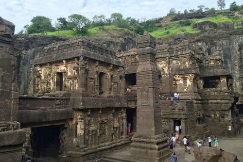 Kailasa Temple in IndiaThis is carved out of a single piece of rock.