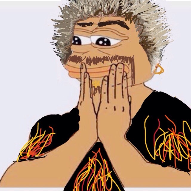 stripjoint:  This is a Guy Fieri Pepe. He is very rare. Reblog and good luck will