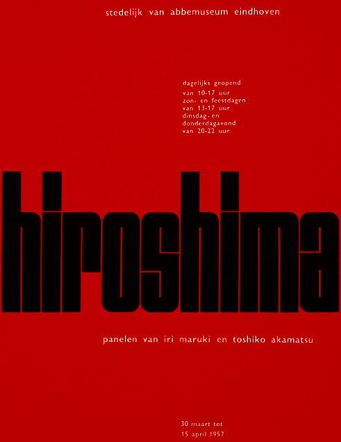 “Hiroshima” Poster Design by Wim Crouwel, 1957