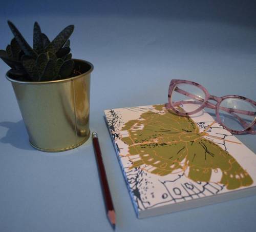 Perfect Bound Notebook - The Yellow Butterfly now available online marchcollections.com #marchcollec