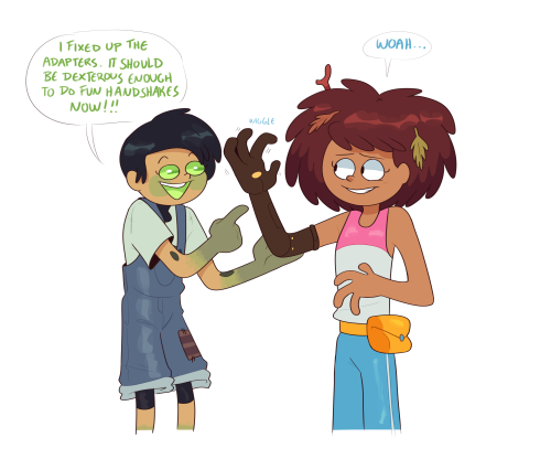 two (unrelated, LOL) ko-fi requesst i did during the stream!! a marcanne post-amphibia moment, And g