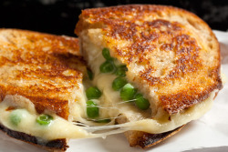 do-not-touch-my-food:  Grilled Cheese with Mild Cheddar Cheese and Peas