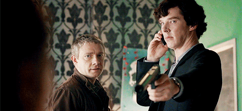 anigrrrl2:  decadentwallpaper:  4th GIF — the terrifying John Watson smirk of imminent