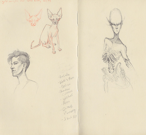 More sketchbook pages from the past three months.