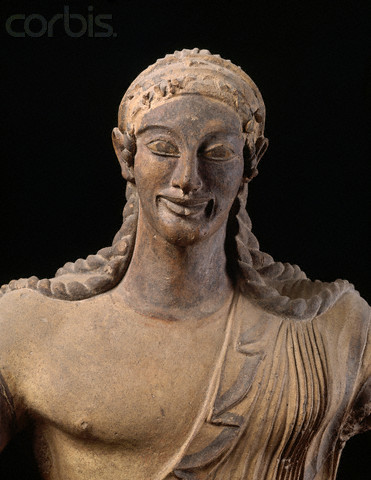 “Apollo of Veio”; attributed to Vulca, a famous Etruscan sculptor, c. 510 - 500 B.C. scu