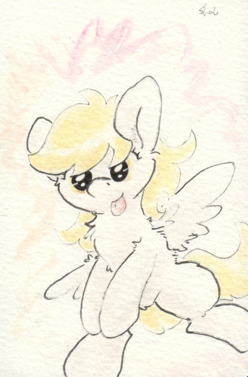 slightlyshade:If you squint and use imagination, you can picture her putting on an invisible sock!^w^