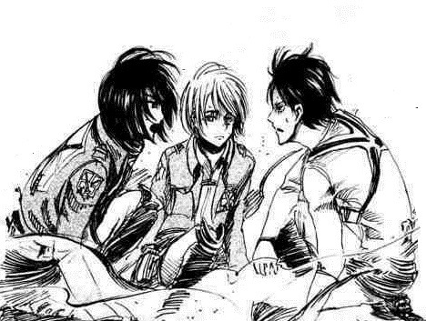 god in a meat box on Tumblr: What Armin and Mikasa represent to Eren