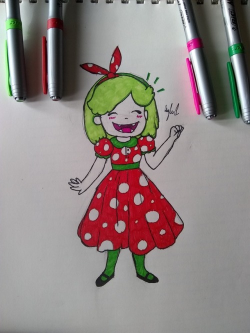 This Is The Chomp Flower From Mario In Human Form. 😝 I Included The Markers I Used To Show You That