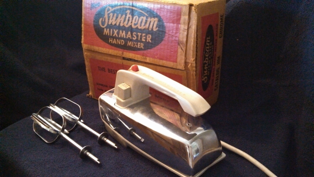 Sunbeam Mixmaster Love — 1957- 1960's Sunbeam Mixmaster attachemnt kit  for