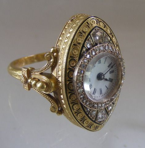 shewhoworshipscarlin:Watch ring, 1860, France.