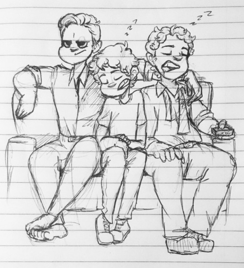 assorteddoodles:When you let your lover and his kid (His kid? Your kid? The kid.) pick the movie but