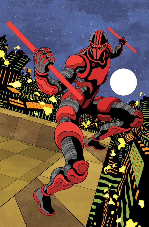 traddmoore:NIGHT THRASHER (2020)By Tradd MooreUnpublished variant cover for the cancelled NEW WARRIO