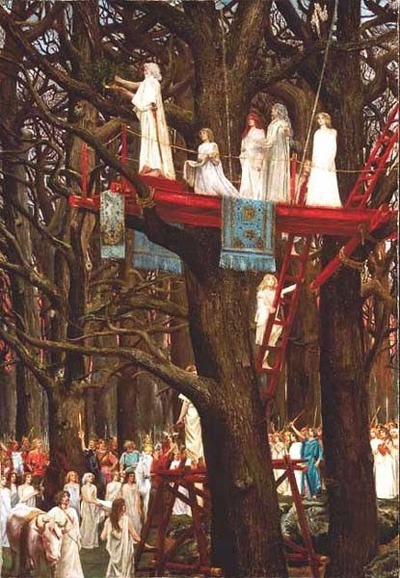 Porn Pics Druids Cutting the Mistletoe (1900) by the