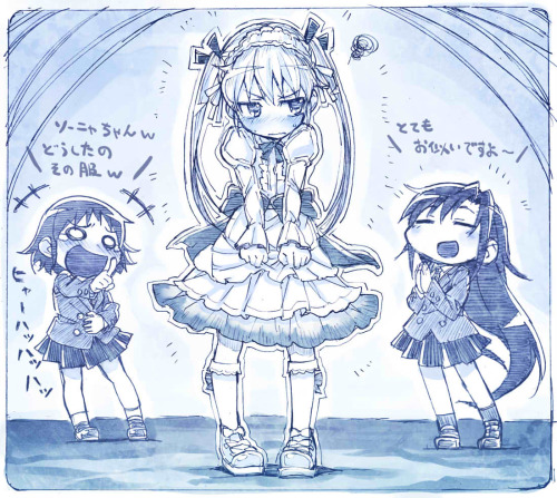 嫌がるソーニャちゃんにフリフリの服を着せてみる by さきの新月 [Pixiv] via Illustail