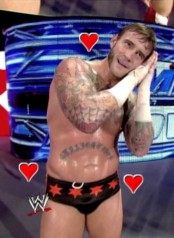 jasindarkblood:  ♥ GTS ♥  Sweaty Punk with the string of his trunks out! O.O