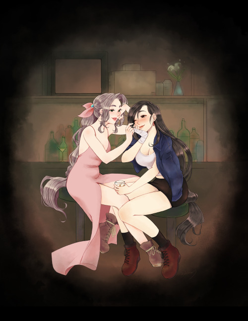 ruminantmonk:Aerith x Tifa commission by @3ssjaylee!