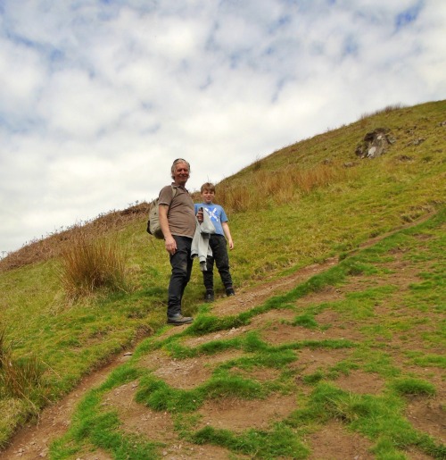 Hill walk in the Ochils from  Tillicoultry.As we leave the burn and it’s waterfalls behind, the hill