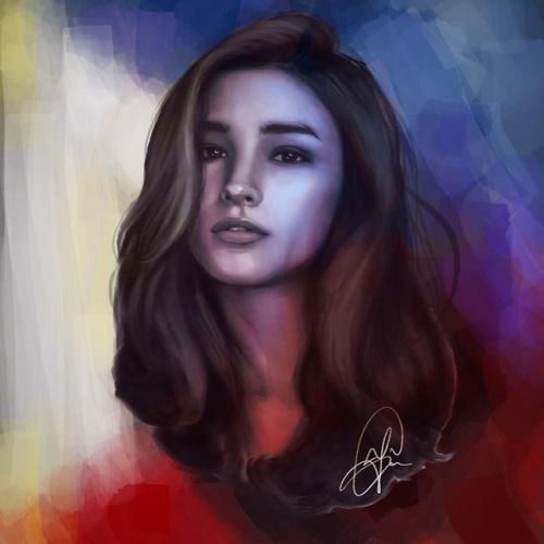 Here’s the alternate version of the painting Liza Soberano || portrait painting … #draw