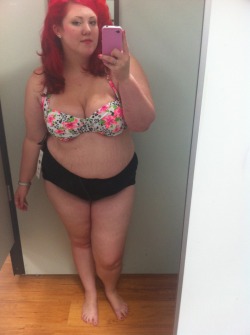 mikalamode:  If only I didn’t already have a bathing suit… If you’re a size 20 or smaller looking for a cheap fatkini, you should check out Walmart. They have some wired tops that go up to a 40D (not that big, I know :/ I’m a DDD but that’s