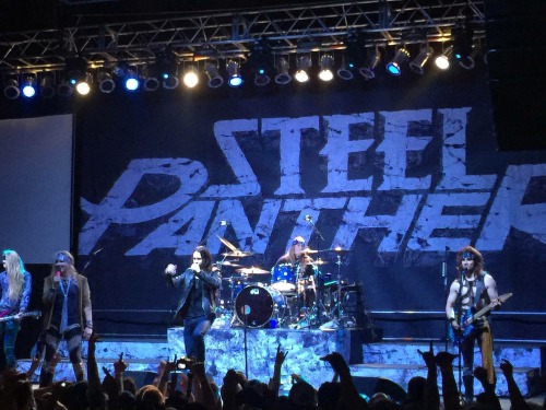 Myles went up on stage last night with steel panther! Thanks to Rock 94 and ½ for the pic