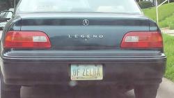 retrogamingblog:  Legend of Zelda license plate