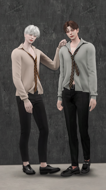 [sudal] Necktie shirt M2▶ All lod▶ Specular Map▶ 25 Swatchpose - @dearkims ❤♥ Thanks for all CC crea