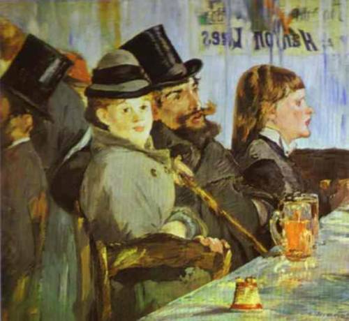 At the Café, 1878, Édouar ManetMedium: oil,canvas