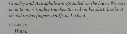 shaxpere:just some solid crowley Moments™ we were robbed of in the show, including things that were 