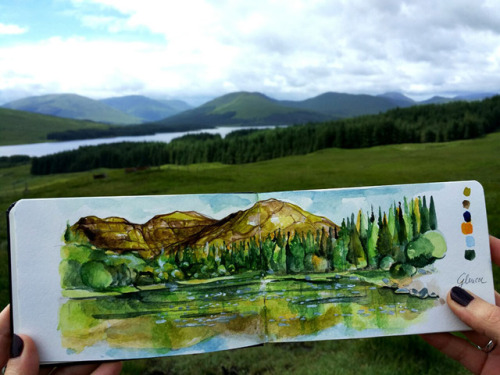 Roadtrip in SCOTLAND  - Travel sketches :1. Glencoe - stunning location which has been featured heav