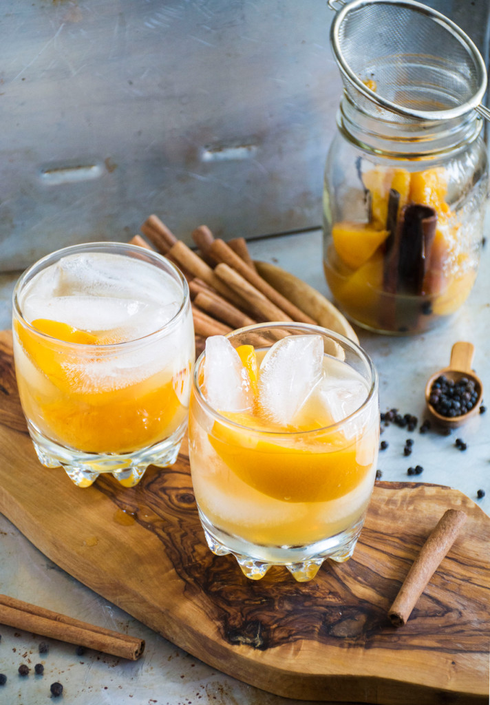 cocktailspassion:  PEACH SPICED WHISKEYIngredients:1 tin sliced peaches in juice,