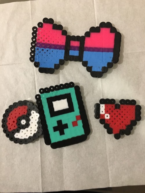 First attempt at crafting with perler beads! There’s a couple of mistakes here and there but I can’t