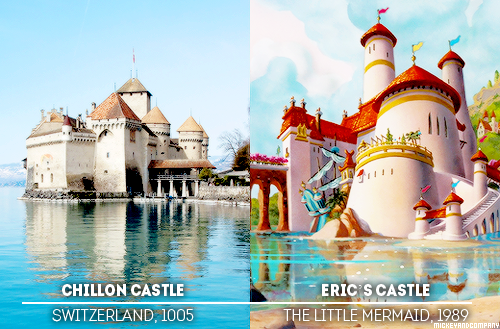 mickeyandcompany:  Some Disney castles and their inspirations