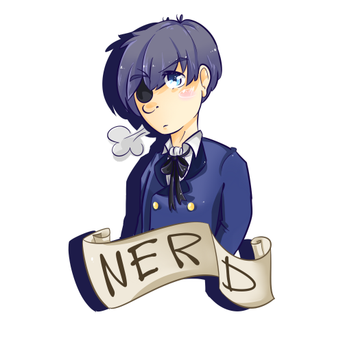 krispy-art:  im just stating the truth. Ciel Phantomhive is the biggest nerd alive! as well as a wittle baby who loves cake and is an aristocratic brat face >w<  