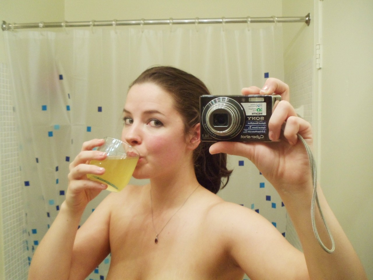 chancemating:  The slut Brynn has a drink of her pee and just generally reminds us