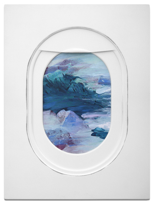 lesstalkmoreillustration: Jim Darling (via Jim Darling’s Airplane Window Seat Paintings Frame 