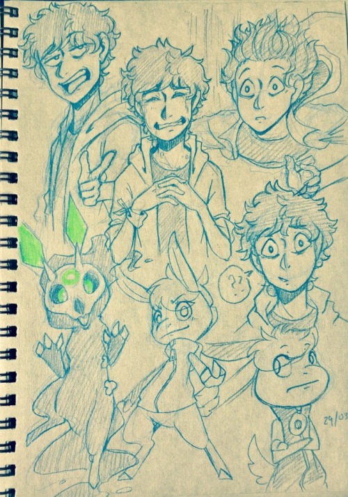 yuunic: And of course I drew a few Ethans and Ravis There are more doodles, I just gotta find them w