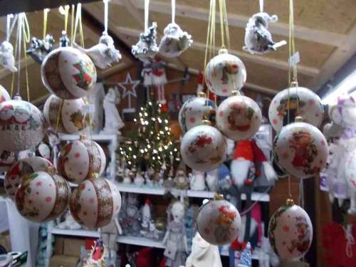 Holiday - Christmas merchandise offered in the city Wroclaw, Poland during Christmas market 2021.