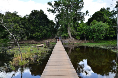 Neak Pean - The Temple of the “Entwined Serpents” - Angkor, Cambodia Set within a rectan