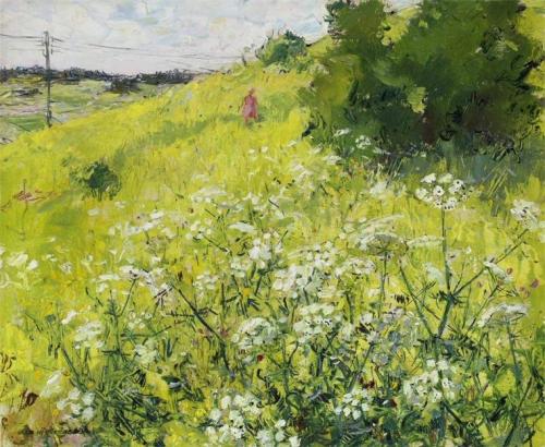 huariqueje: Summer Meadows  -  Olle Hjortzberg Swedish 1872-1959 impressionism