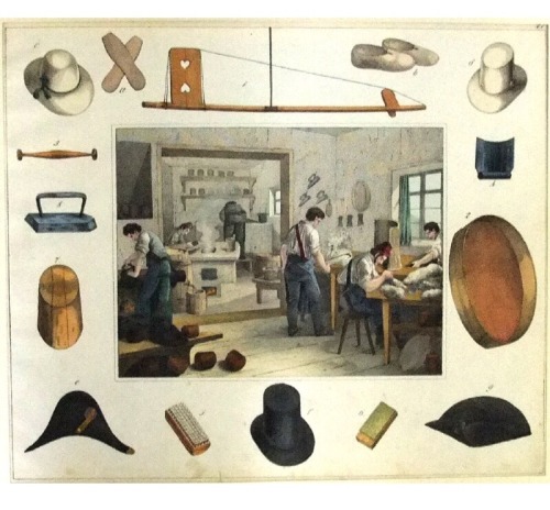 design-is-fine:30 handicraft workshops, from a children’s book, 1835. Baker, bookbinder, butcher, ca