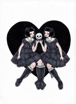 Lolita skull tattoo by DarkDevi