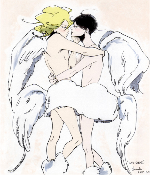 nanahosketch:Love birds 光と利人 Nanaho