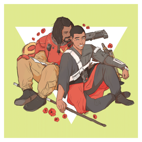 radio-silents: “I don’t need luck, I have you!” A new Chirrut/Baze print I’l